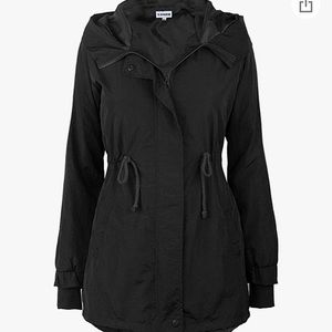 Womens black rain jacket